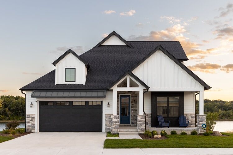 black roof house