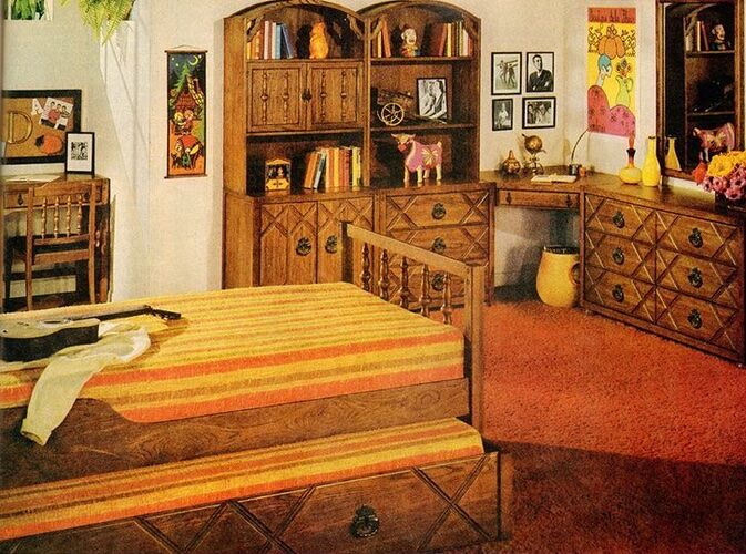 1960s trundle bed